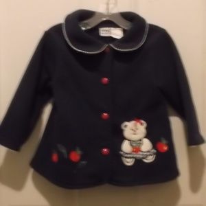 "Kids Play" Blue, thick fleece coat